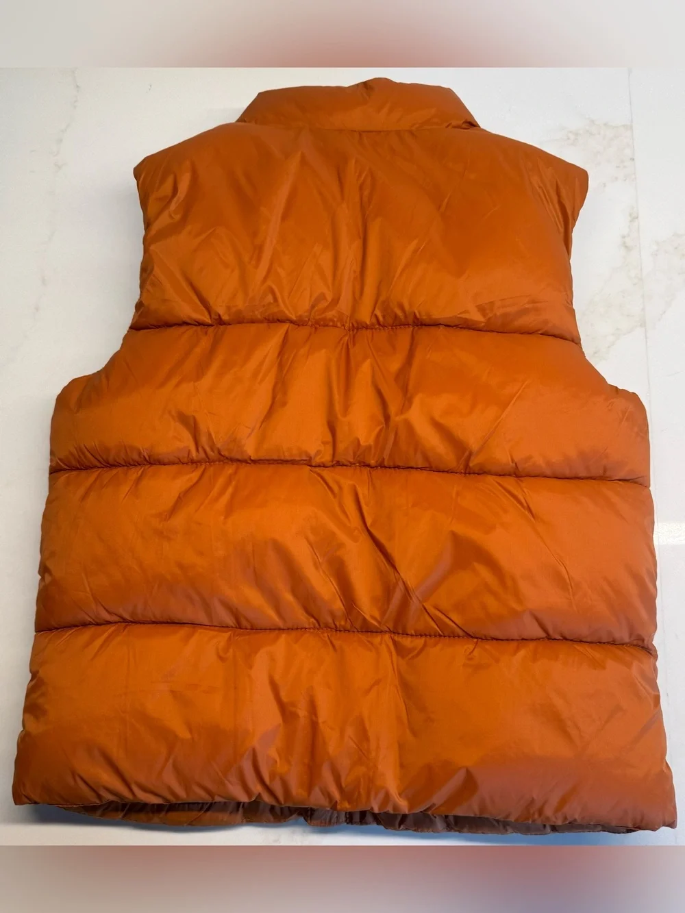 Old Navy Boys Rust Puffer Vest Fleece Lined Size 6-7 S